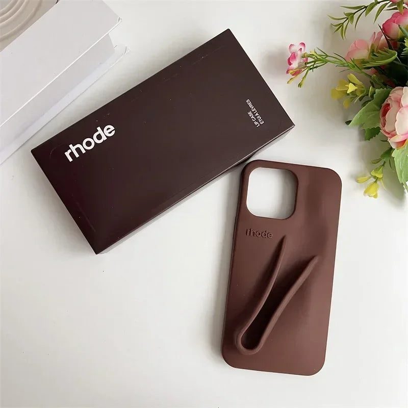Brand Soft Silicone Case for IPhone17 16 15 14 13 12 11 Pro Max Plus Air Lipstick Portable Phone Case Without Lip Gloss and Box