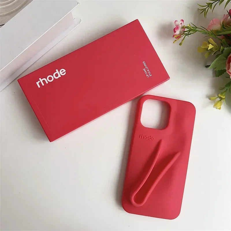 Brand Soft Silicone Case for IPhone17 16 15 14 13 12 11 Pro Max Plus Air Lipstick Portable Phone Case Without Lip Gloss and Box