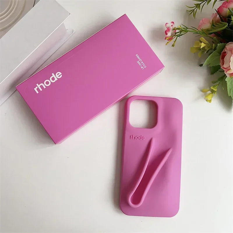 Brand Soft Silicone Case for IPhone17 16 15 14 13 12 11 Pro Max Plus Air Lipstick Portable Phone Case Without Lip Gloss and Box